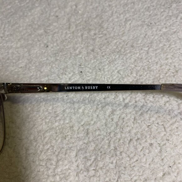 Lenton & Rusby LR5019 001 Black Eyeglasses Silver Square Full Rim 52-16 140 - Picture 6 of 11